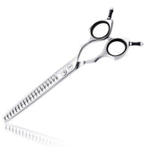 HASHIMOTO Chunker Scissors 19 teeth close-up for even thinning and controlled cuts.