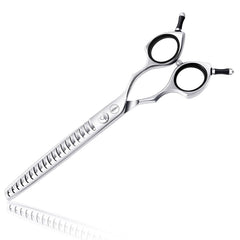 HASHIMOTO Chunker Scissors 19 teeth close-up for even thinning and controlled cuts.