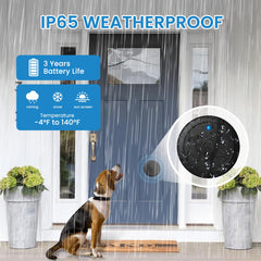 Hathever dog doorbell 1000ft range—reliable wireless reach across yards.