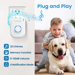 Hathever doorbell wall mount with Velcro for quick, damage-free wall installation