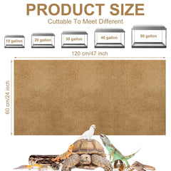 Haull reptile carpet cut-to-fit design simplifies tank sizing