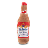 Haute Diggity Dog Barkweiser Beer Bottle toy close-up squeaker for engaging playtime.