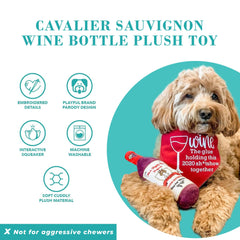Haute Diggity Dog Cavalier Sauvignon soft-durable material stands up to regular play sessions