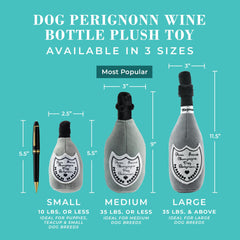 Haute Diggity Dog Champagne Perignonn squeaker close-up boosts interactive playtime and engagement.