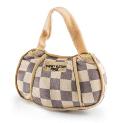 Haute Diggity Dog Checker Chewy Vuiton Handbag front view for stylish fetch fun