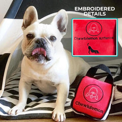 Haute Diggity Dog Chewlulemon Tote squeaker inside fuels interactive games and engagement.