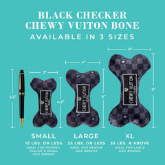 Haute Diggity Dog Chewy Vuiton Bone embroidery detail adds stylish enrichment.