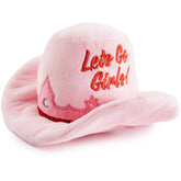 Haute Diggity Dog cowgirl hat toy pink front view ideal for playful fetch.