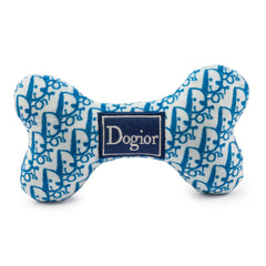 Haute Diggity Dog Dogior Bone with blue pattern for stylish fetch.