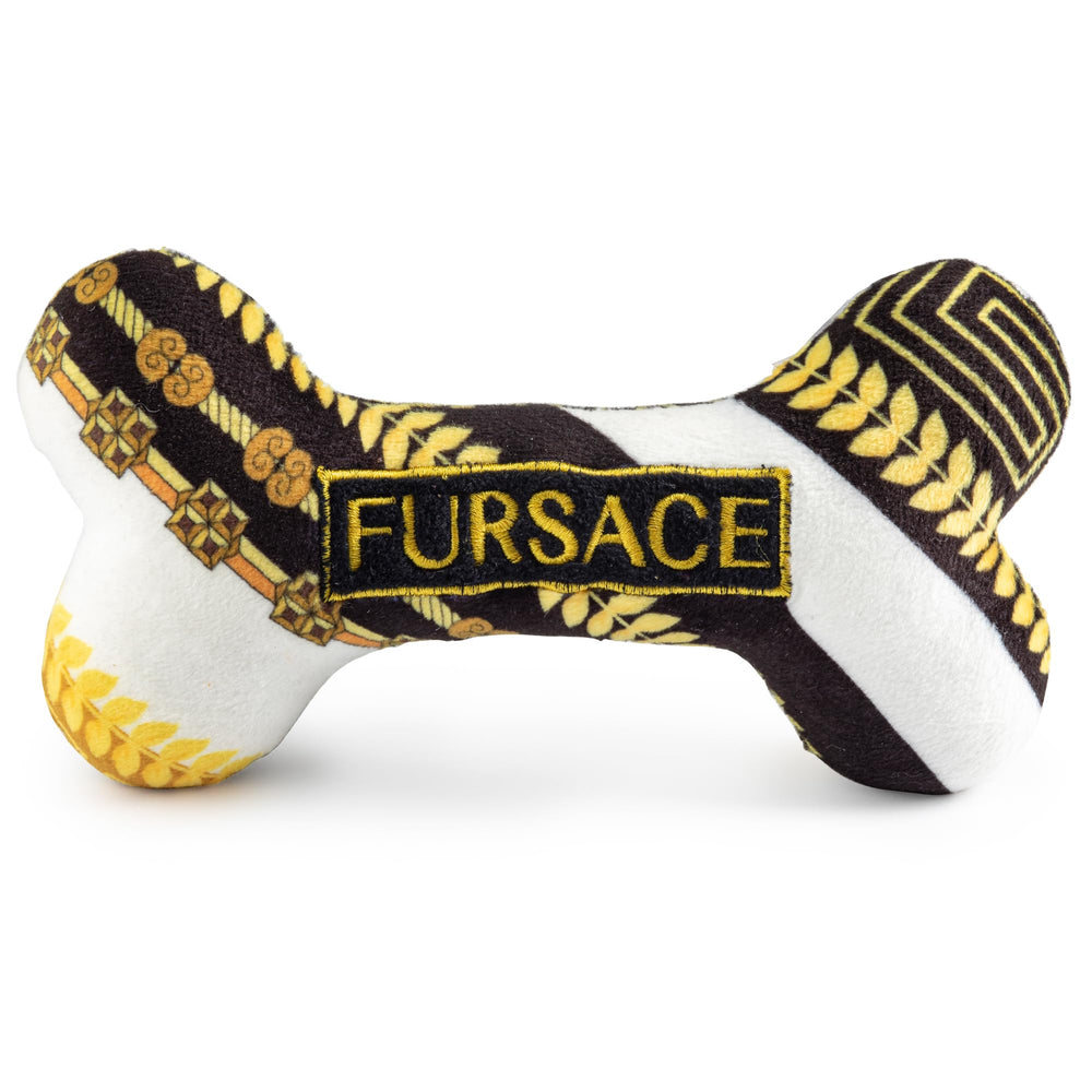 Haute Diggity Dog Fursace Bone squeaker toy promotes interactive fetch and enrichment