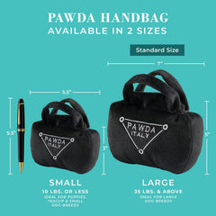 Haute Diggity Dog Pawda Handbag embroidered details add elegant toy appeal.