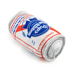 Haute Diggity Dog Pups Blue Ribbon Beer Can toy squeaker inside enhancing interactive play