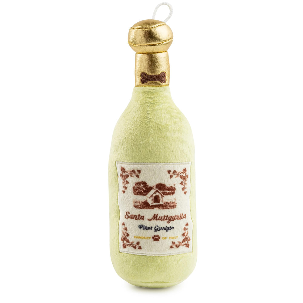 Haute Diggity Dog Santa Muttgarita with green exterior offers soft plush for cuddly play.