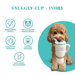 Haute Diggity Dog Snuggly Cup image demonstrates all-breed appeal and soft durability.
