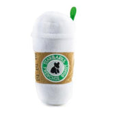 Haute Diggity Dog Starbarks Coffee Cup front view boosts morning play with a built-in squeaker