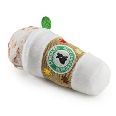 Starbarks Pupkin Spice Latte toy with squeaker inside for durable play