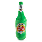 Haute Diggity Dog Stella Arftois beer-bottle-toy close-up with squeaker for interactive play
