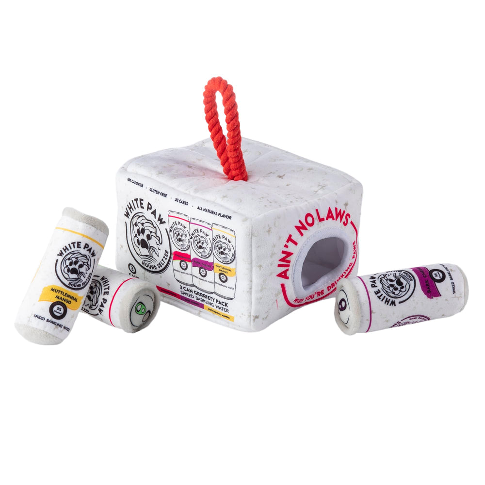 Haute Diggity Dog White Paw Grrriety Pack Activity House offers interactive enrichment.