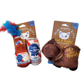 Haute Diggity Kitty Cats Blue Ribbon beer-can plush for interactive play and comfort.