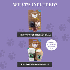 Haute Diggity Kitty Meowbucks Catpuccino Cup side view promotes interactive playtime rituals.