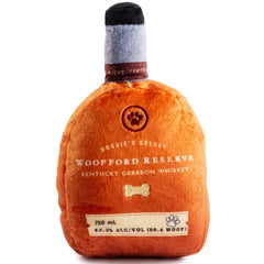 Haute Diggity Dog Woofford Reserve bourbon bottle toy, ideal for interactive fetch and tug.