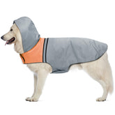 Havenfly dog raincoat with adjustable hood provides secure fit during rainy walks.
