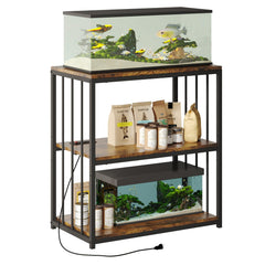 HavenlyYouth 20-gallon tank stand with power outlet powering pumps and lights efficiently
