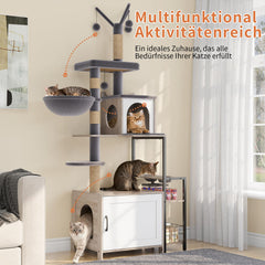 HavenlyYouth cat tree spacious condo offers a private retreat for cats.