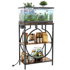 HavenlyYouth top-tier 10g aquarium stand shows sturdy construction for safe tank placement.