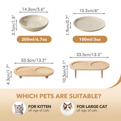 Havniva cat dishes with wide shallow bowls for whisker-friendly meals.