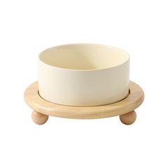 Havniva ceramic elevated dog bowl with stable stand for mess-free meals.