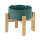 Havniva ceramic raised bowl set on a two-height stand for small pets.