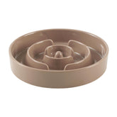Havniva ceramic slow feeder dog bowl top view shows ridged design for slower meals