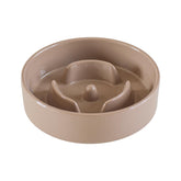 Havniva ceramic slow feeder dog bowl top view shows ridges for slower eating