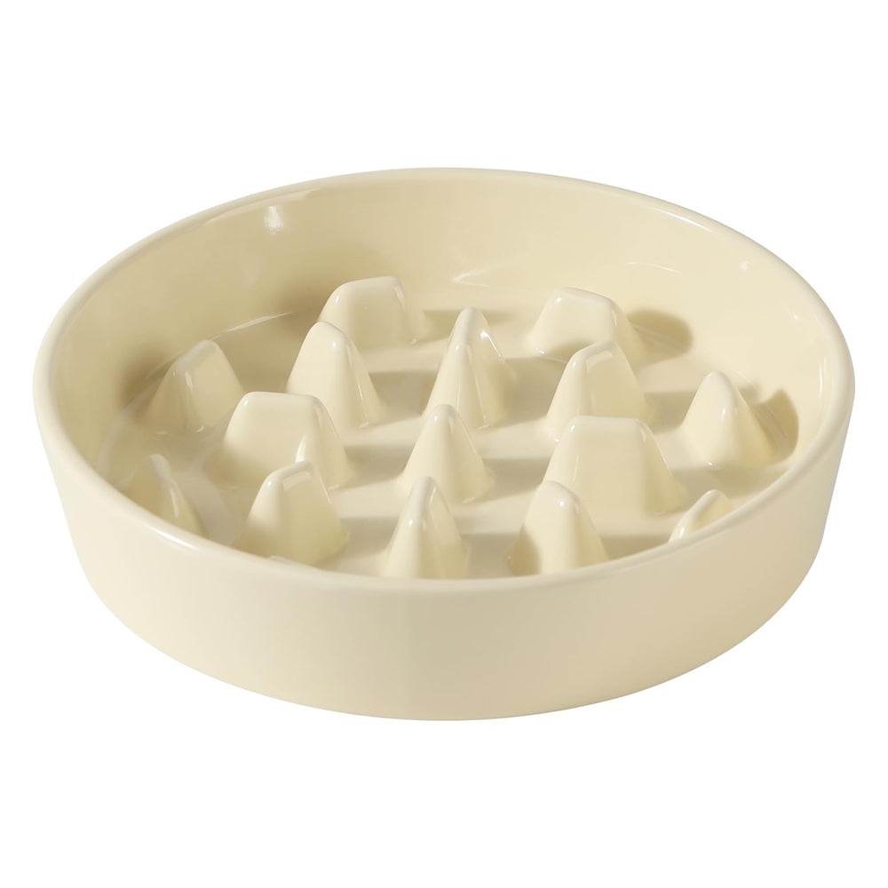 Havniva ceramic slow-feeder dog bowl with lead-free ceramic helps pace meals.