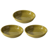 Havniva ceramic wide whisker-friendly cat dishes set of 3 in matcha green for comfortable mealtimes.