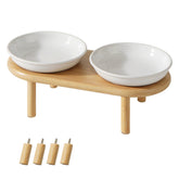 Havniva elevated ceramic cat dish features whisker-friendly design for comfortable meals.