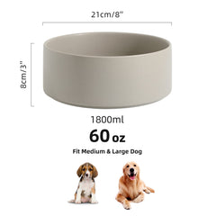 Havniva heavy-base ceramic bowl demonstrating stable non-slip design to prevent spills.