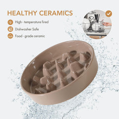 Havniva brown coffee bowls on stand add stylish dining look for dogs.
