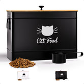 HB Design Co. cat food container front view shows a sleek, organized kibble storage.