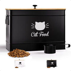HB Design Co. cat food container front view shows a sleek, organized kibble storage.