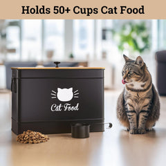 HB Design Co. cat food container side handles make lifting easy and spill-free.