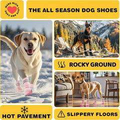 Hcpet adjustable double bandage design keeps boots secure during walks