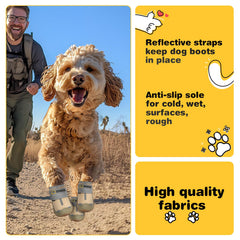 Hcpet dog shoes size1 waterproof booties protecting paws in rain or snow
