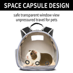 Hcupet Bunny Carrier side view highlighting compact backpack design for easy travel.