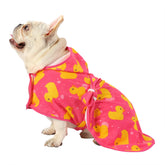 HDE dog bathrobe hooded towel pink post-bath quick dry for paws.