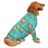 HDE dog pajamas on a dog for cozy lounging and easy wear.