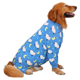 HDE Dog Pajamas one-piece pullover on model showing easy wear and cozy warmth