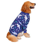 HDE dog pajamas Sharks print one-piece style for cozy wear