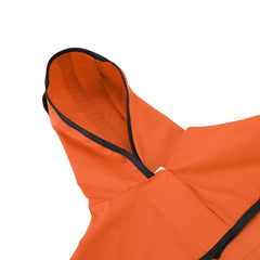 HDE dog raincoat with adjustable belly strap for secure fit.